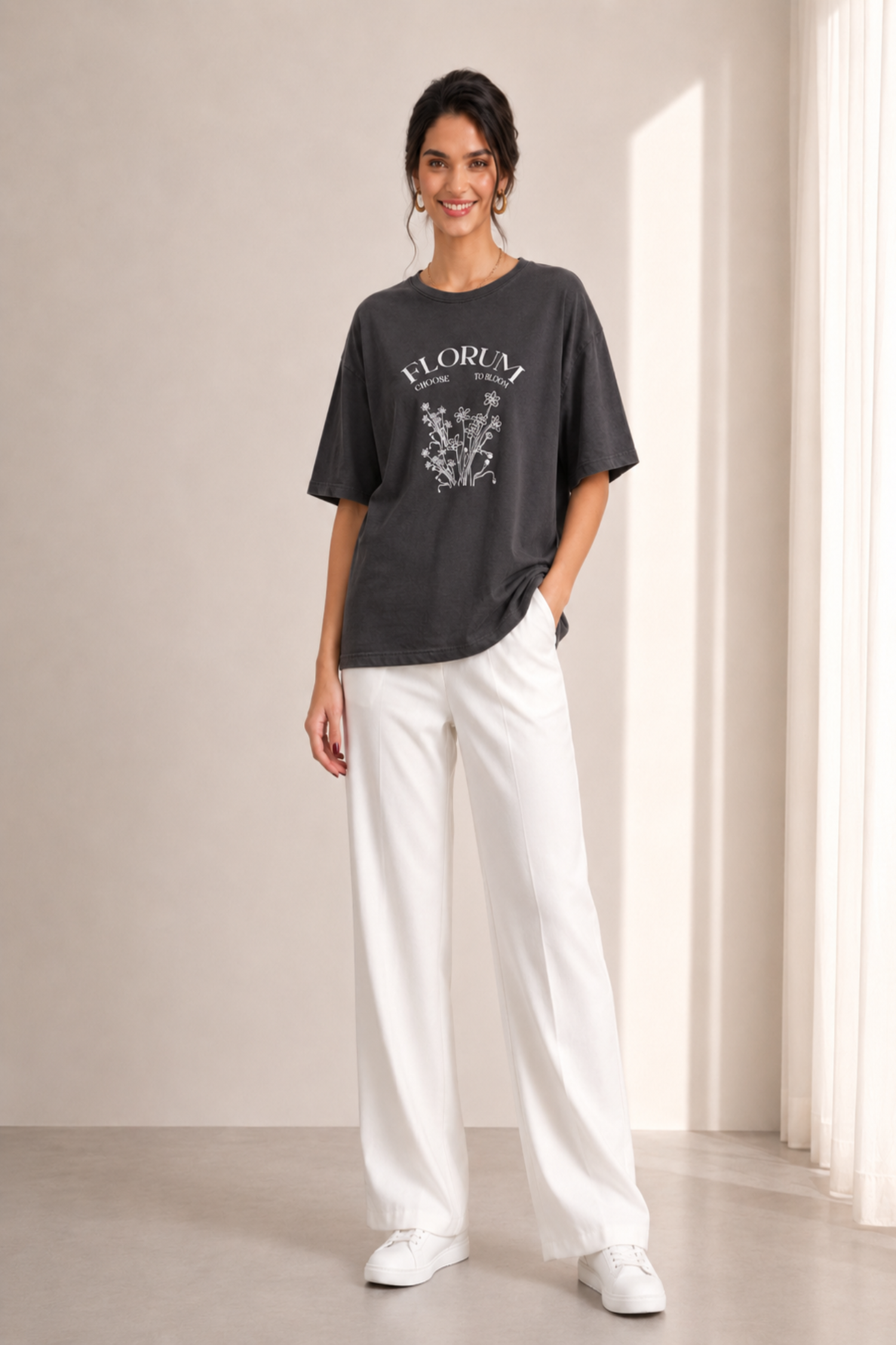 Grey Oversized T-Shirt - Hustle N Holla