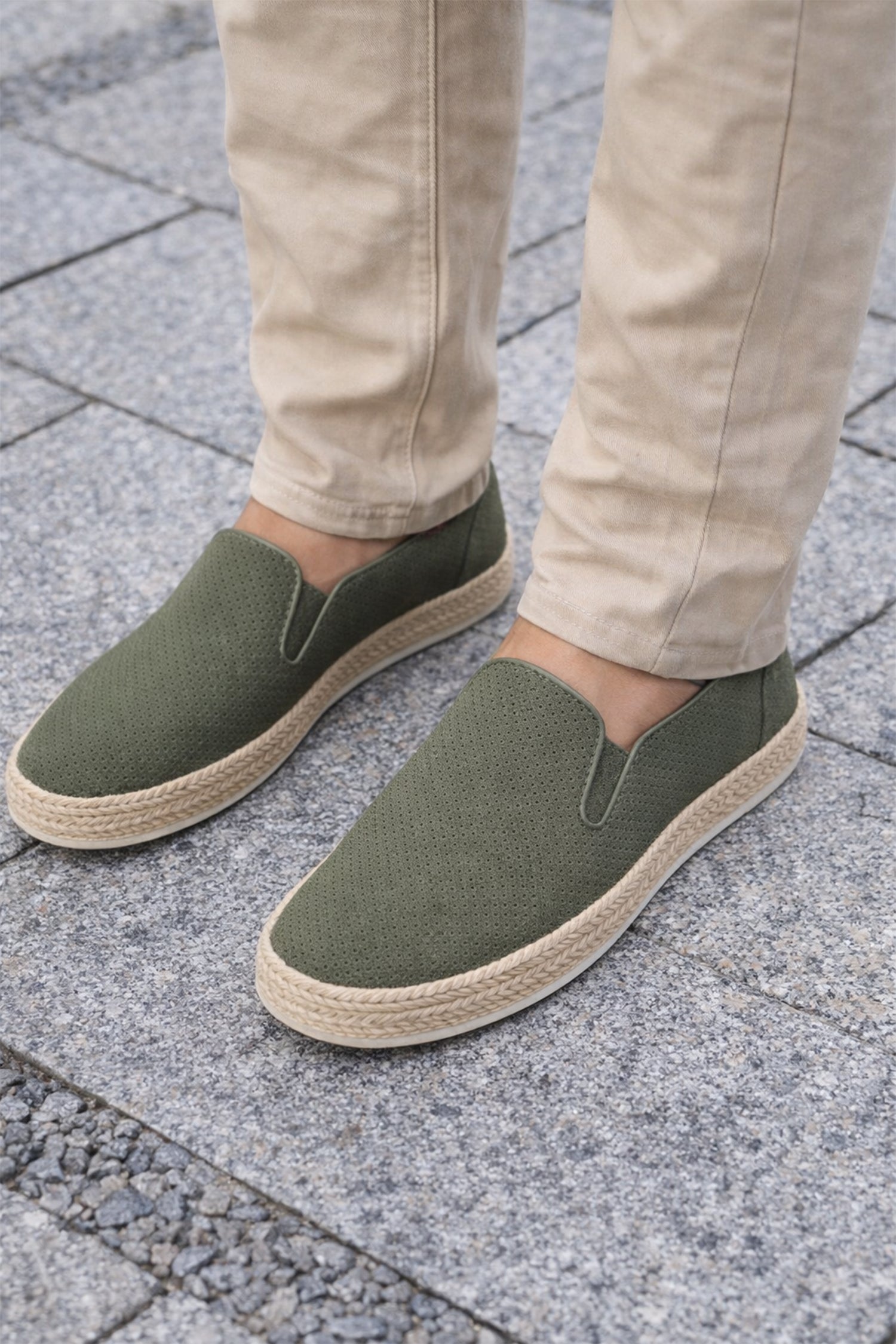 Olive Textured Espadrillas - Hustle N Holla