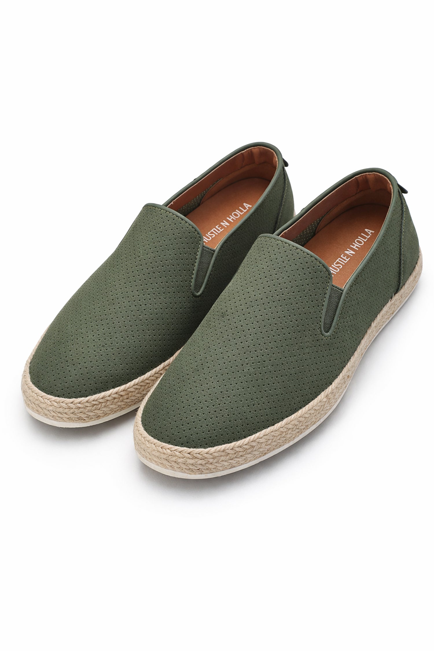 Olive Textured Espadrillas - Hustle N Holla