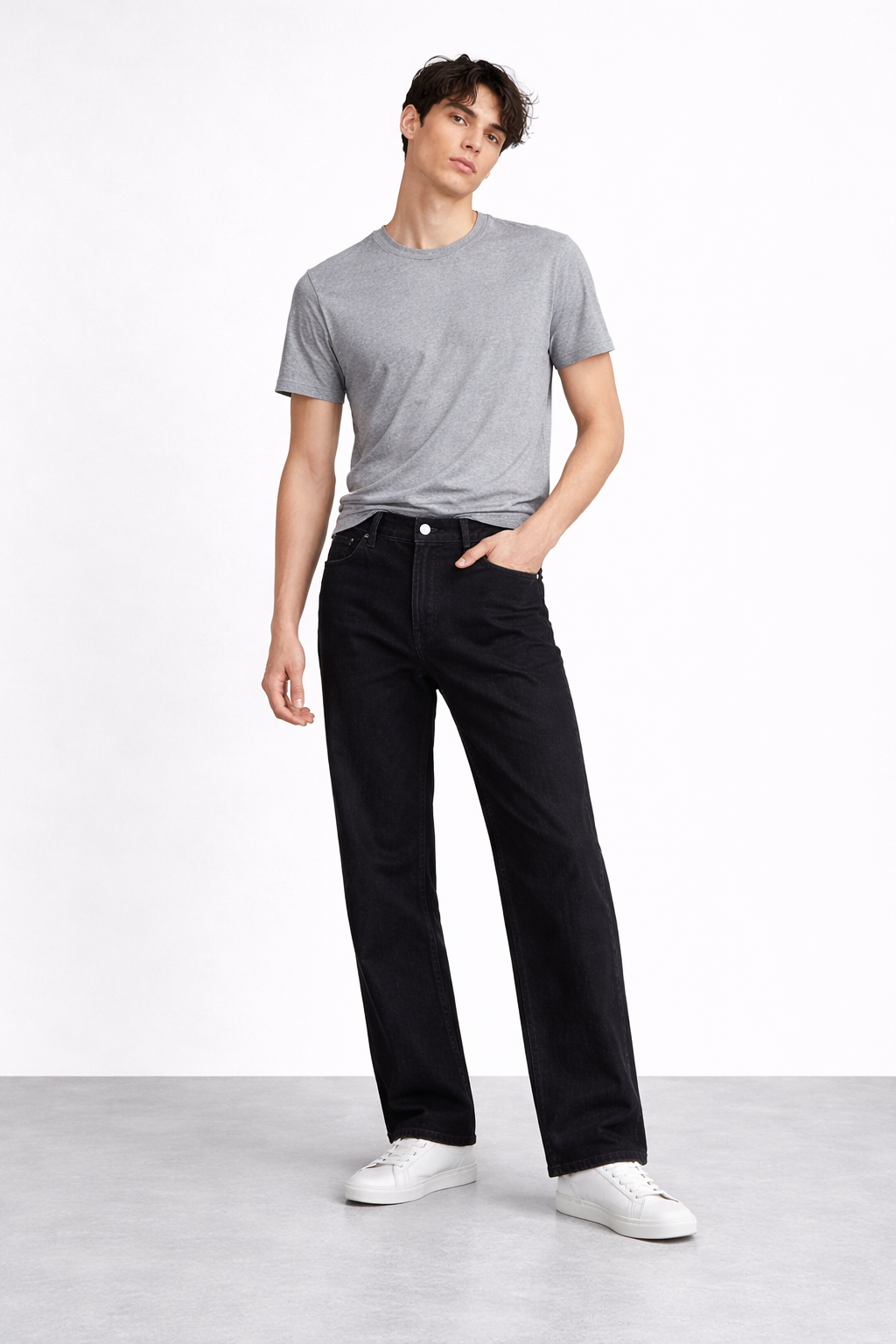 Charcoal Mid Washed Baggy Fit Denim Jeans - Hustle N Holla