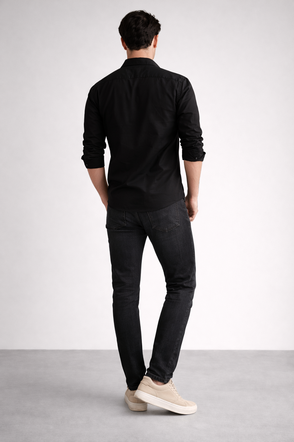 Black Relaxed Fit Cotton Shirt - Hustle N Holla