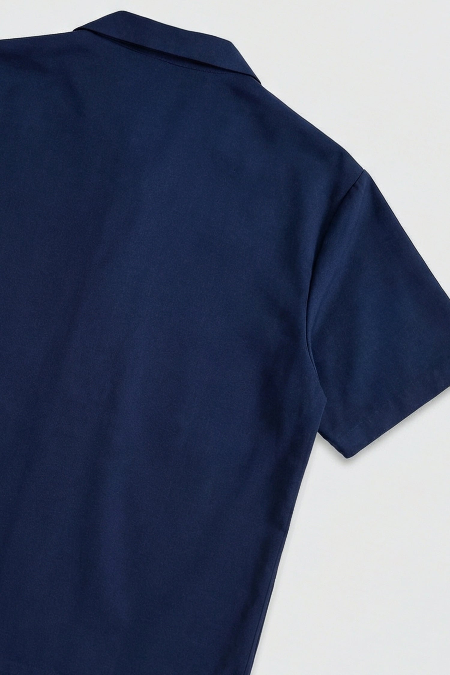 Navy Linen Blend Short Sleeves Shirts - Hustle N Holla