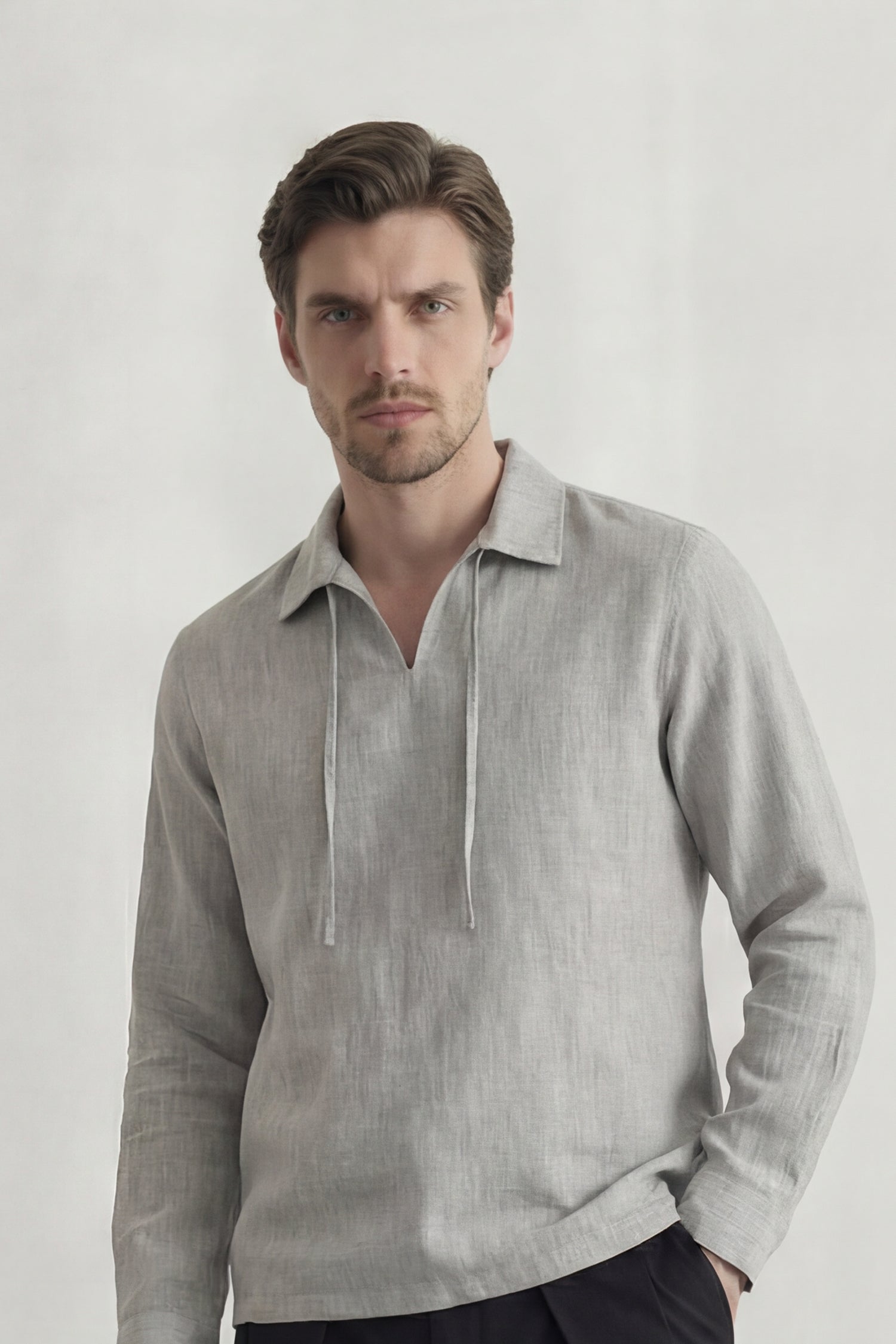 Grey Loose Fit Full Sleeve Shirt - Hustle N Holla