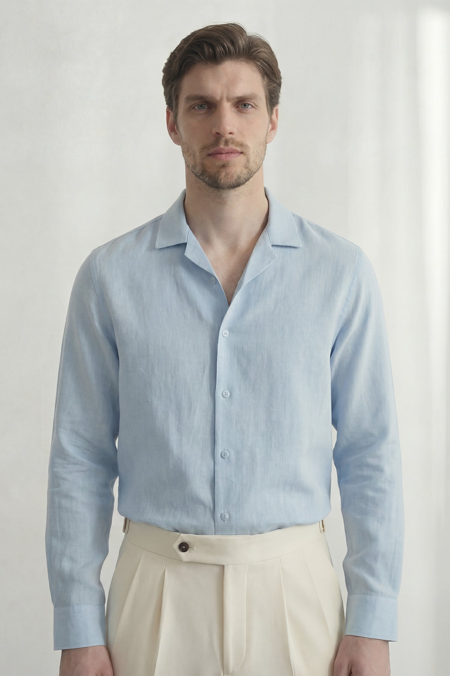 Blue Long Sleeves Loose Fit Shirt - Hustle N Holla