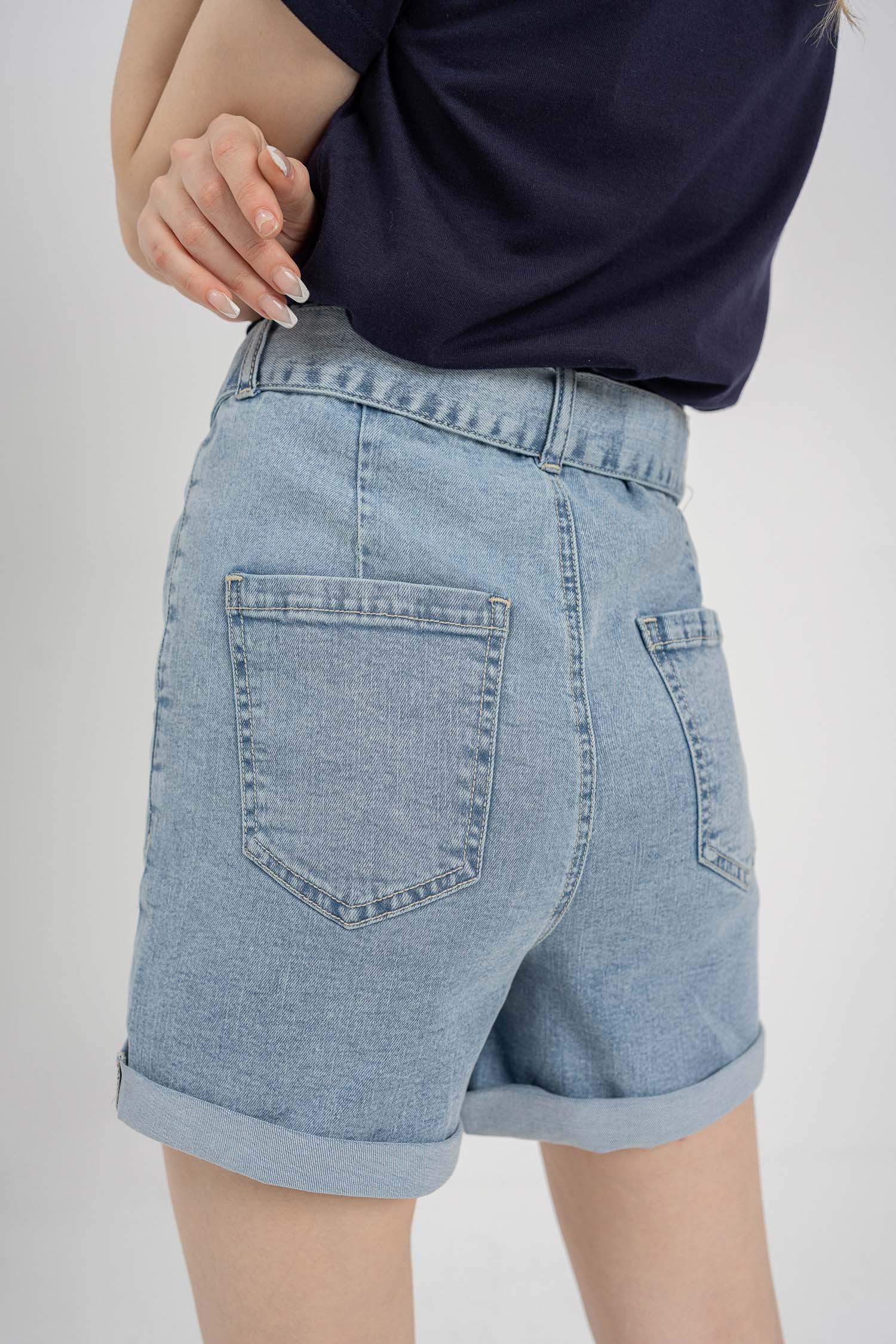 Crop Denim Shorts
