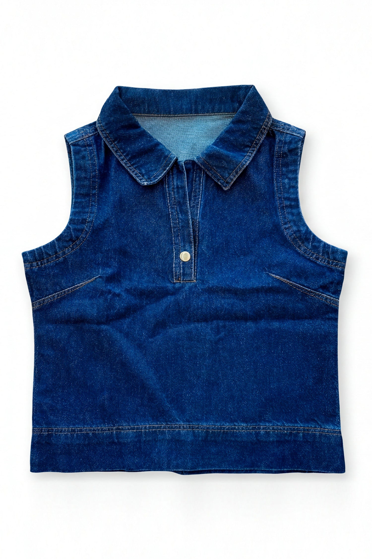 Dark Blue Relaxed Fit Denim Shirt - Hustle N Holla