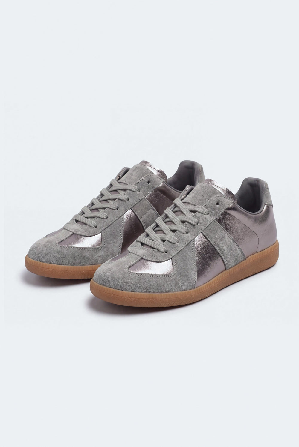 Dark Grey Metallic Trainers - Hustle N Holla