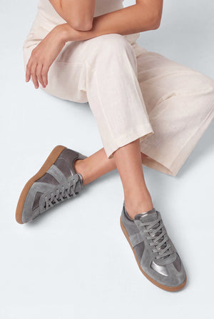Dark Grey Metallic Trainers - Hustle N Holla