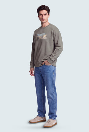 Dusty Olive Oversized Graphic Sweatshirt - Hustle N Holla