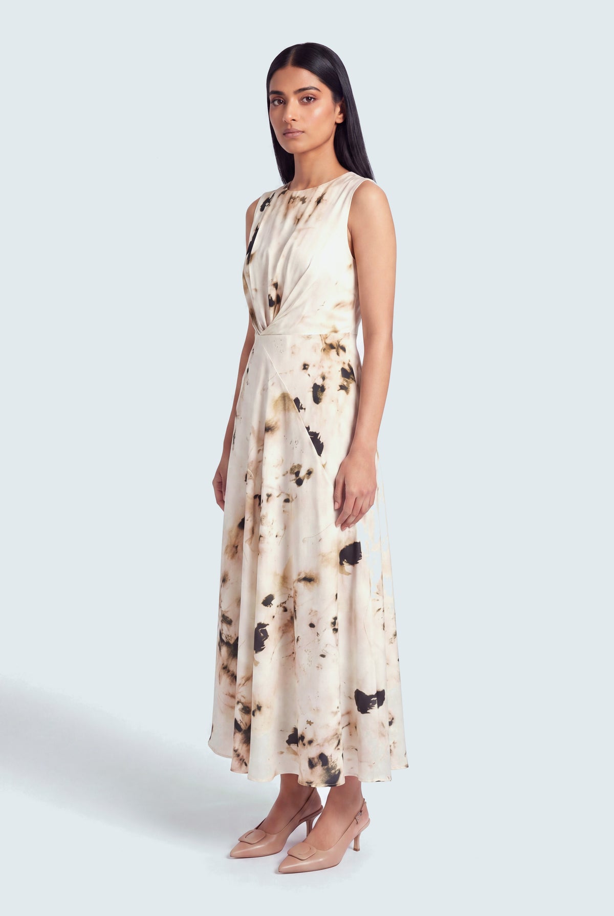 Eggshell White Draped Evening Dress - Hustle N Holla