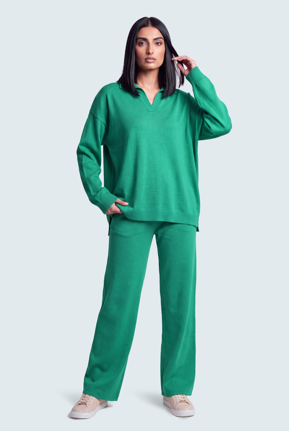 Emerald Green Relaxed Fit Sweater Top - Hustle N Holla