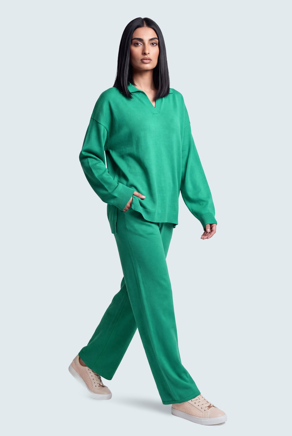 Emerald Green Relaxed Fit Sweater Top - Hustle N Holla