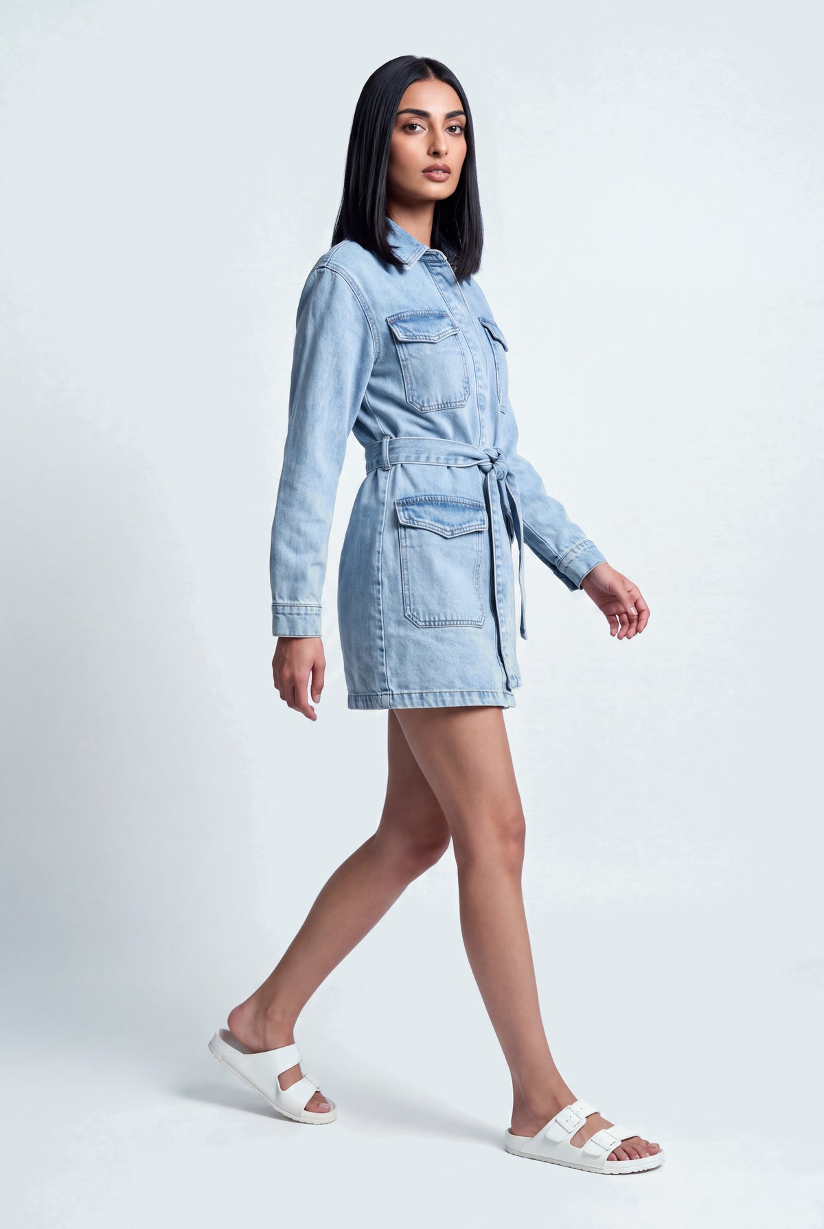 Eudokia Denim Dress - Hustle N Holla