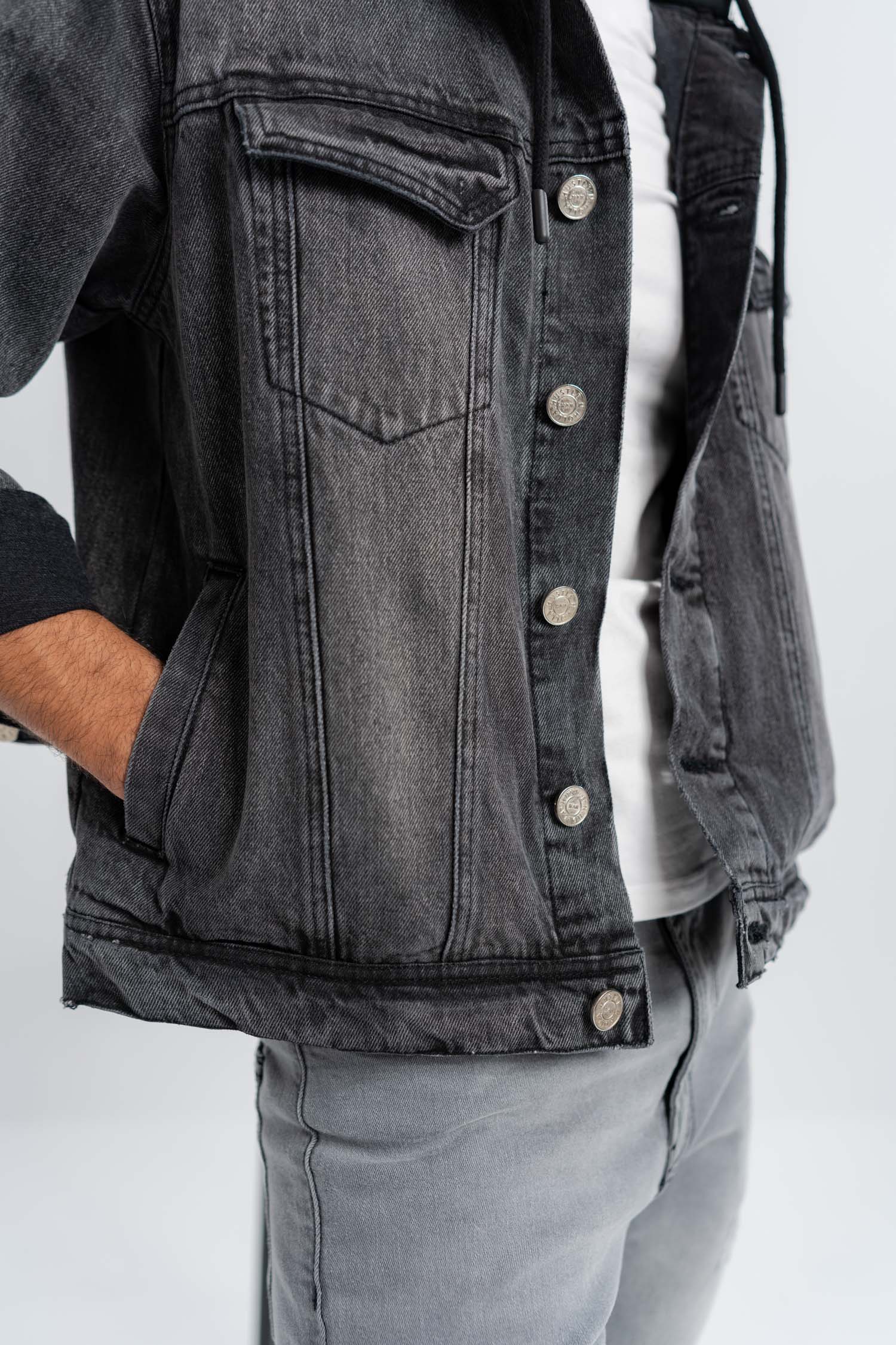 Faded Denim Jacket - Hustle N Holla
