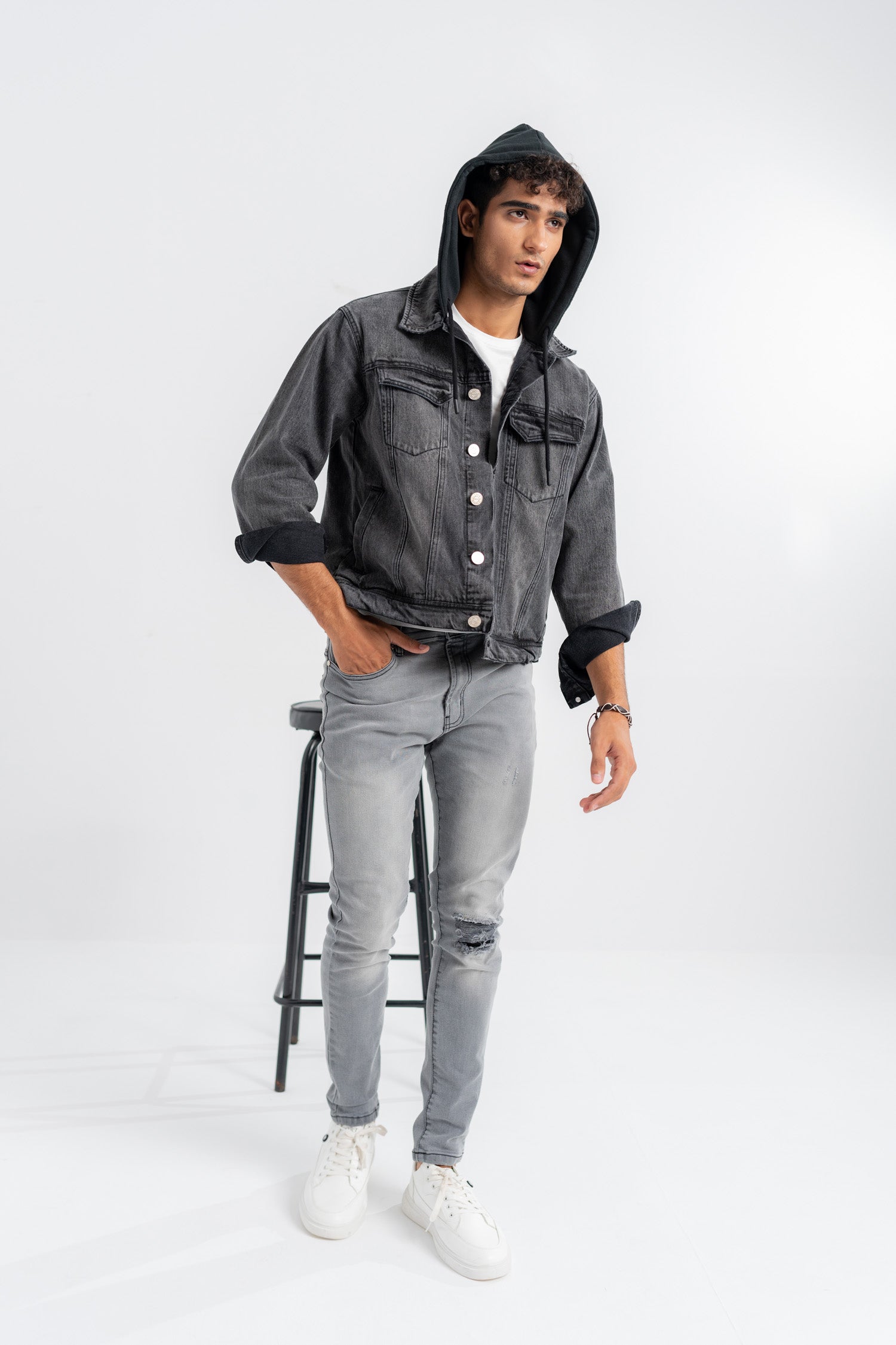 Faded Denim Jacket - Hustle N Holla