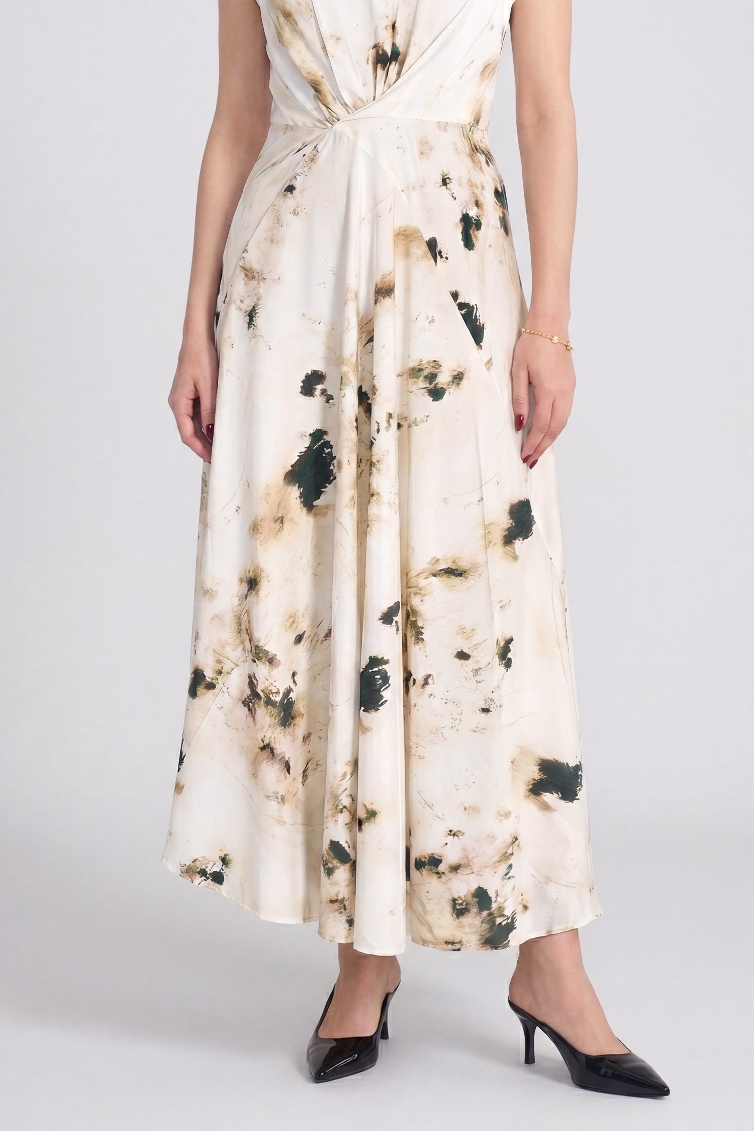 Eggshell White Draped Evening Dress - Hustle N Holla