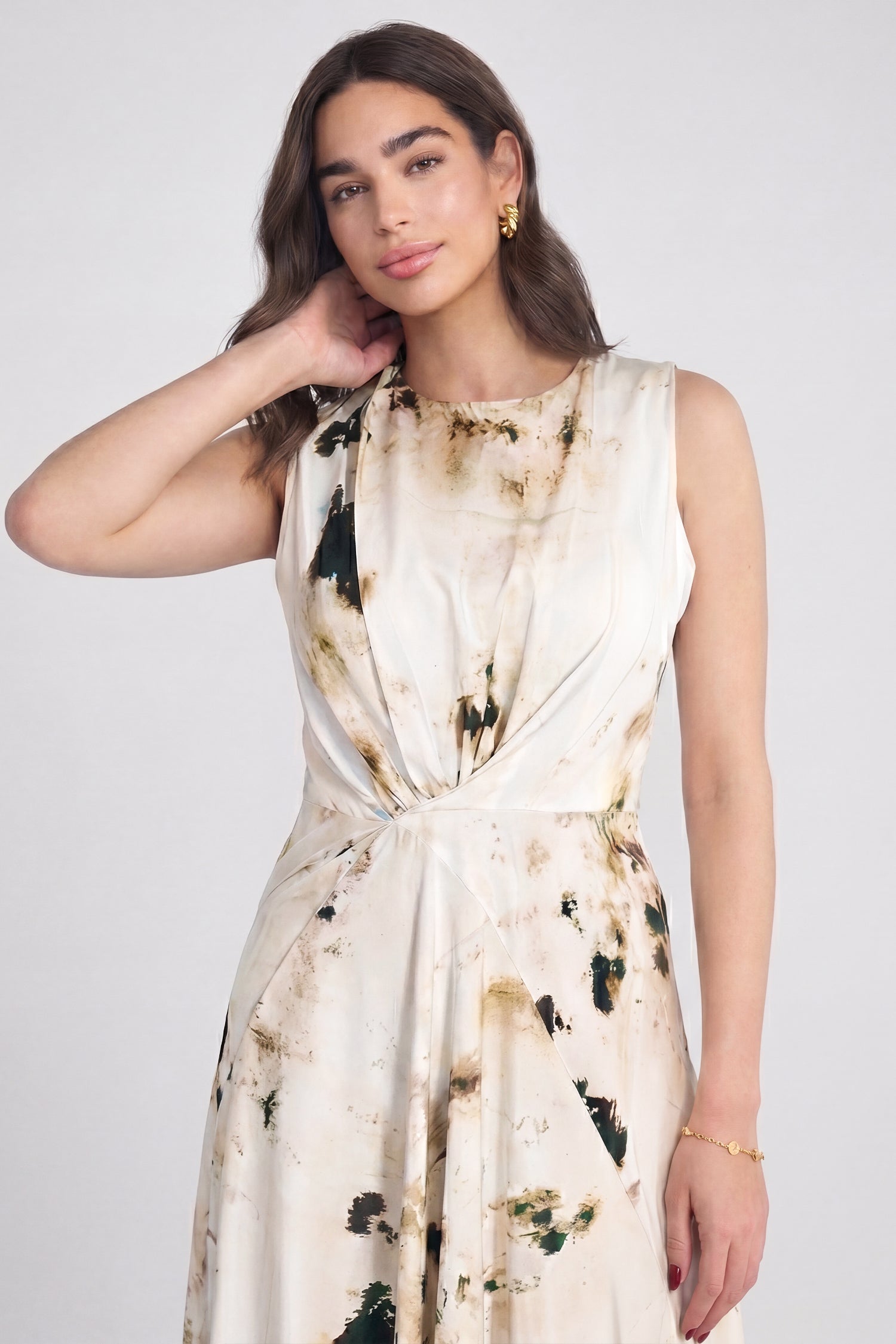 Eggshell White Draped Evening Dress - Hustle N Holla