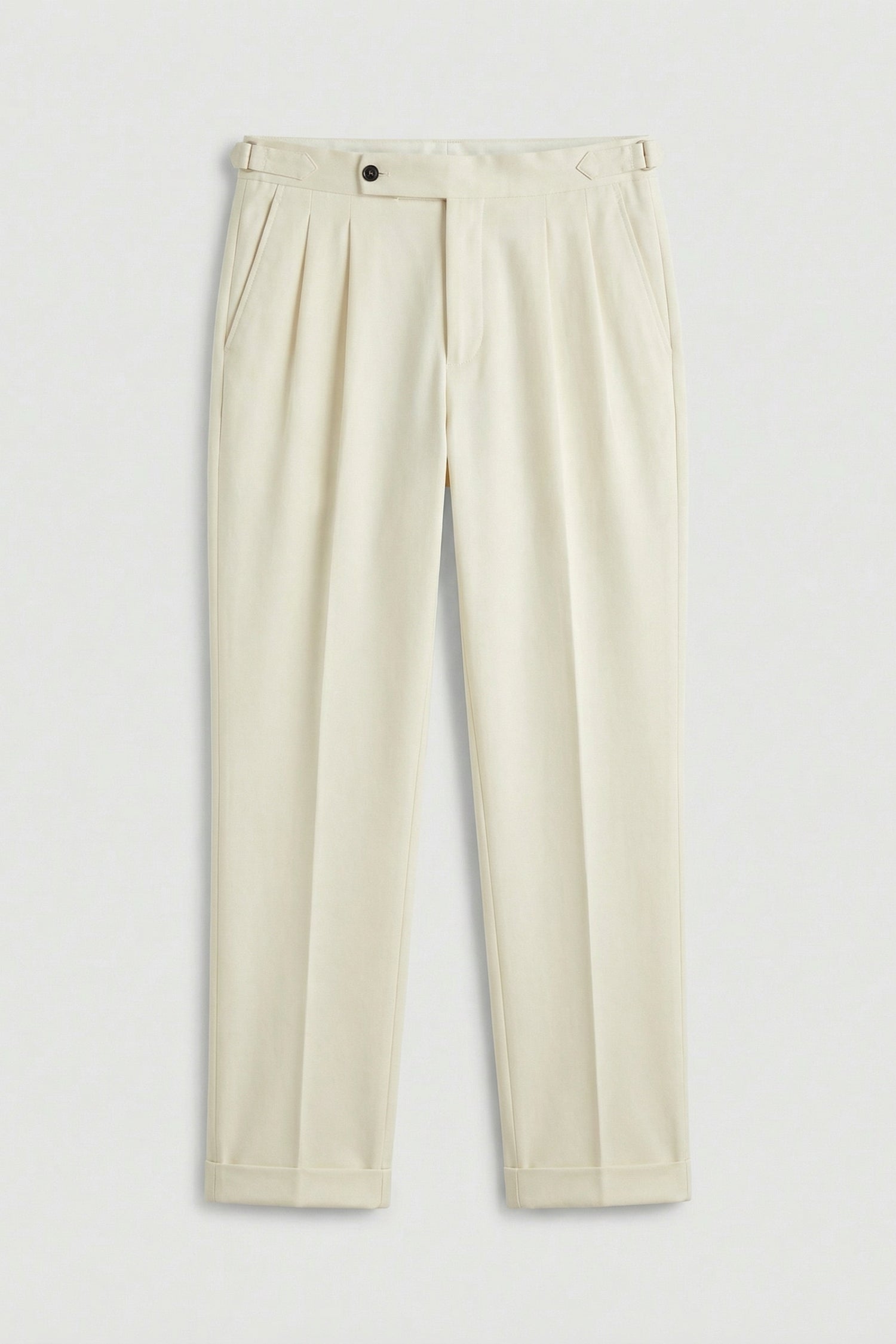 Beige Smart Tailored Tappered Fit Premium Trousers - Hustle N Holla
