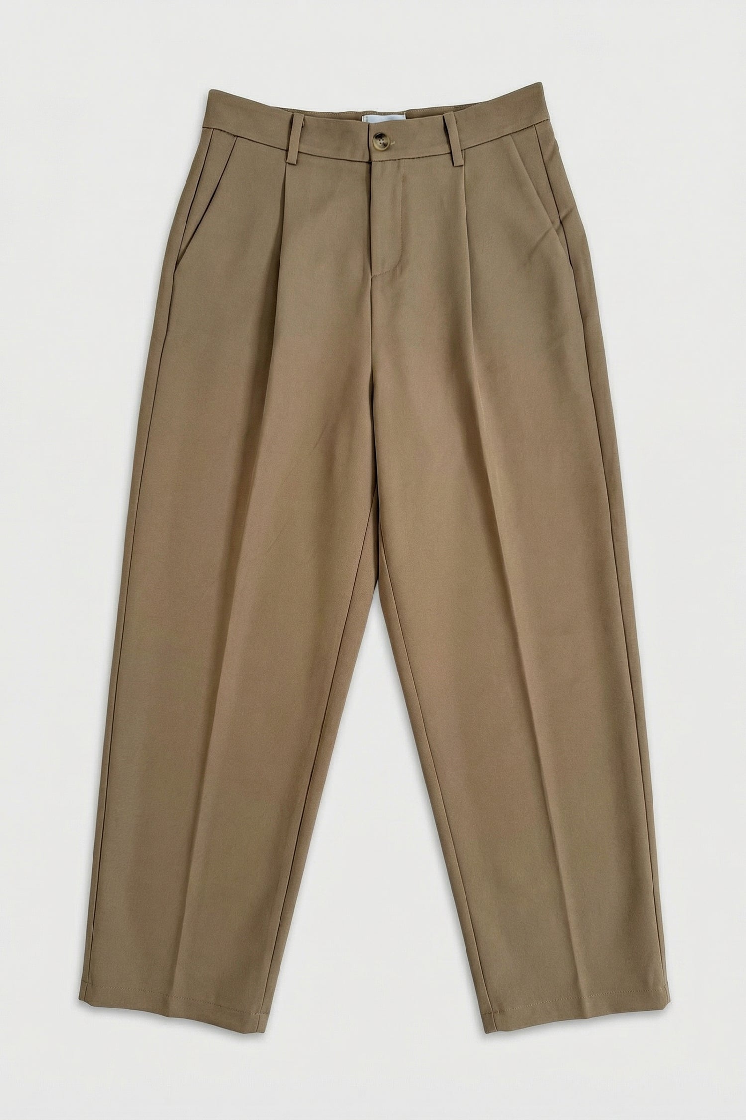Camel Straight Fit Tailored Premium Trousers - Hustle N Holla
