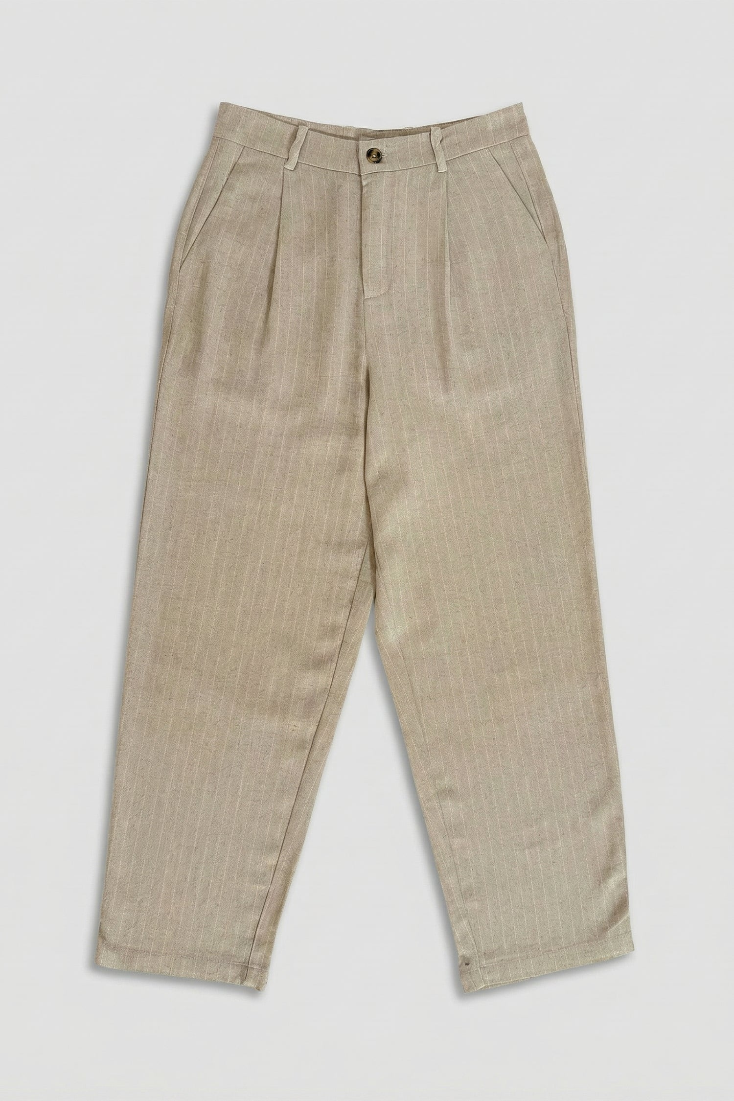 Cream Smart Tailored Straight Fit Minor Fault Trousers - Hustle N Holla
