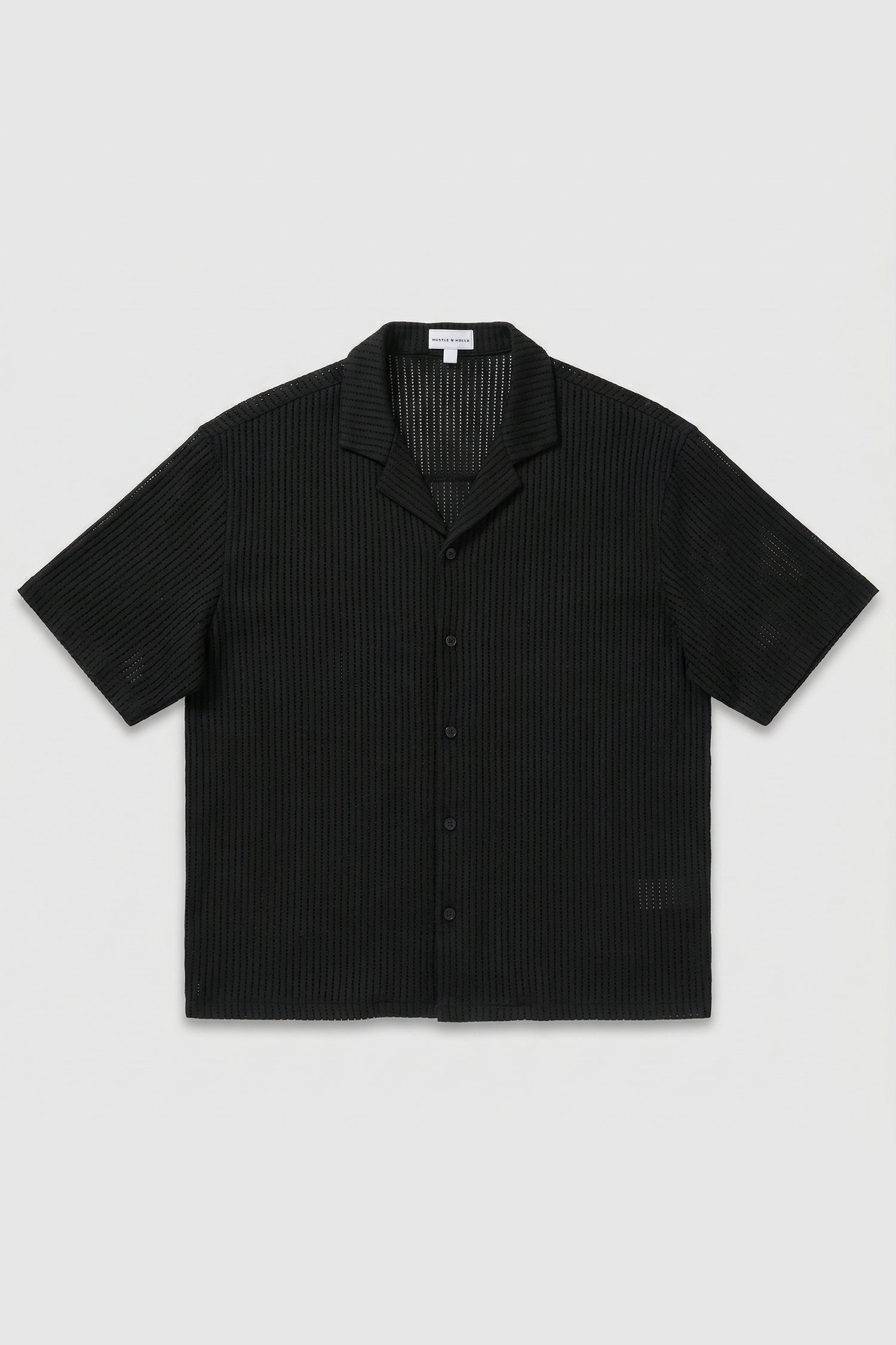 Black Regular Fit Short Sleeve Shirt - Hustle N Holla