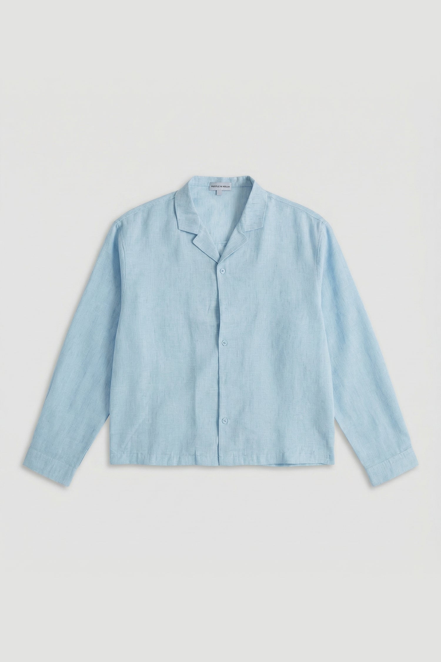 Blue Long Sleeves Loose Fit Shirt - Hustle N Holla