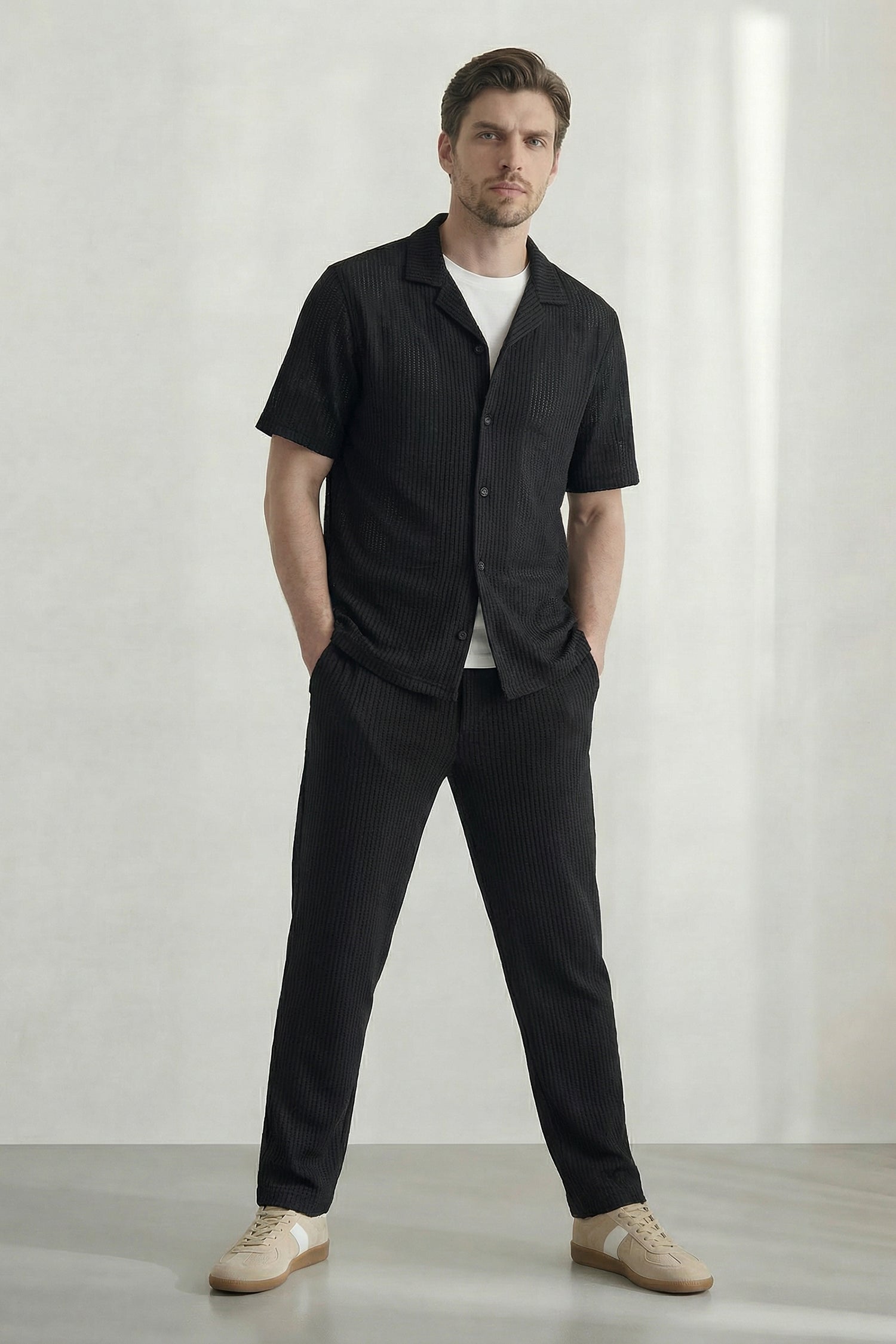 Black Regular Fit Short Sleeve Shirt - Hustle N Holla