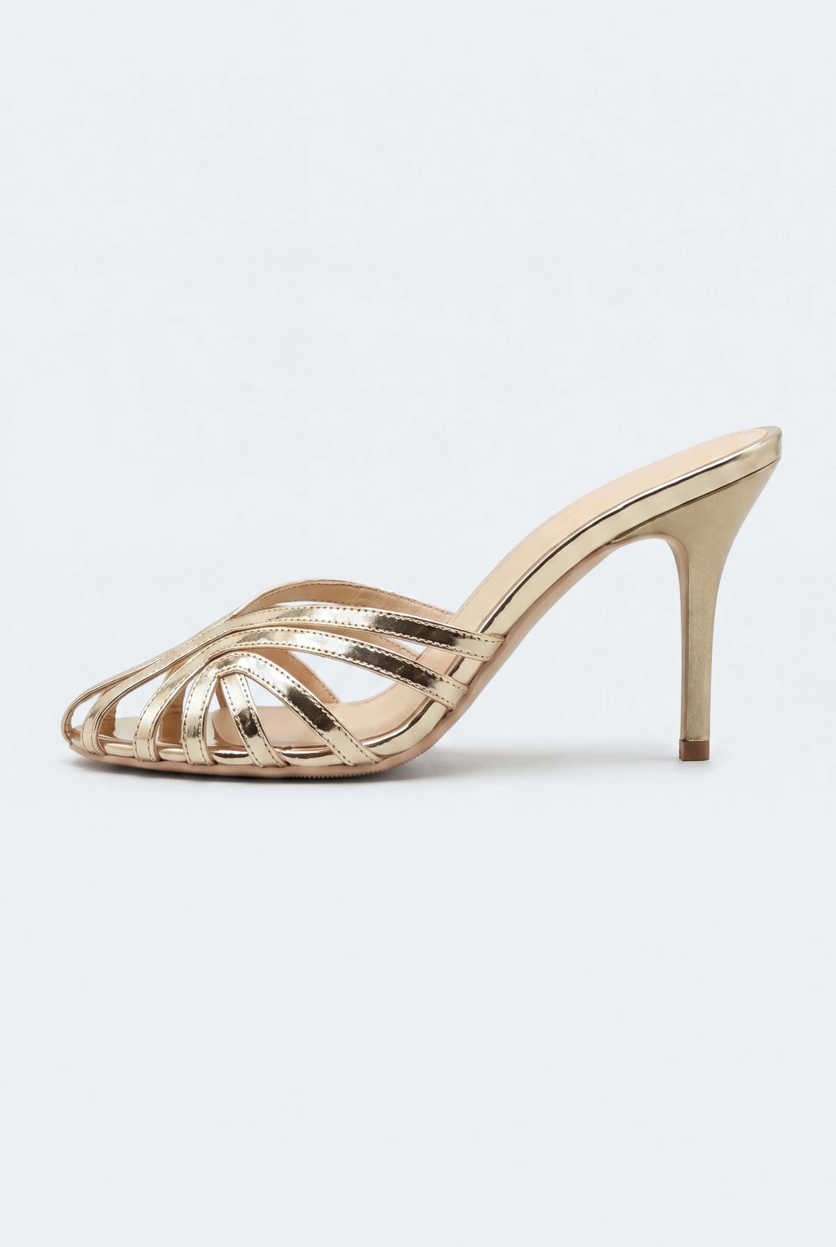 Gold Cage Kitten Heels - Hustle N Holla