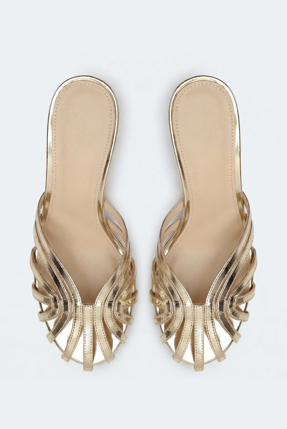 Gold Cage Kitten Heels - Hustle N Holla
