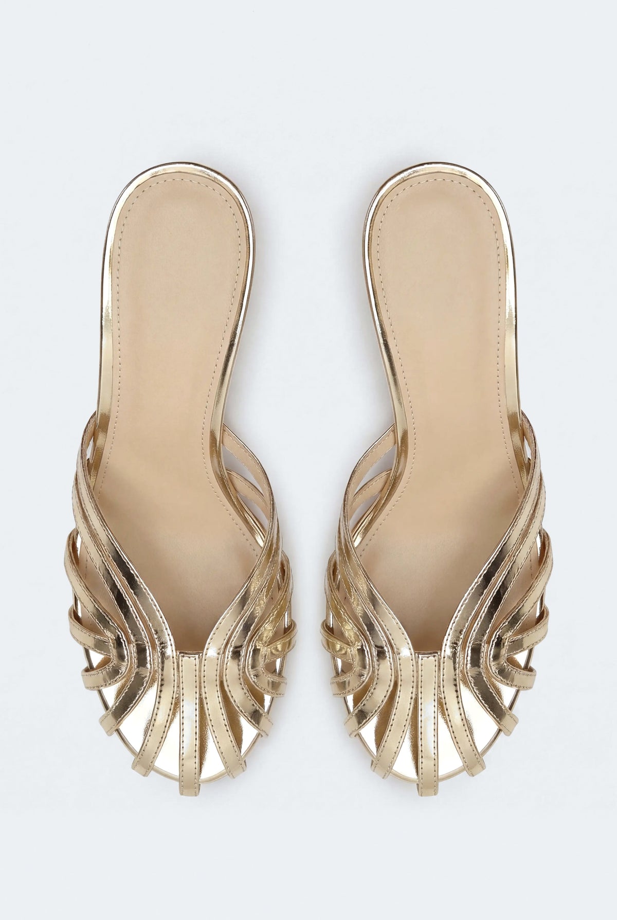 Gold Cage Kitten Heels - Hustle N Holla