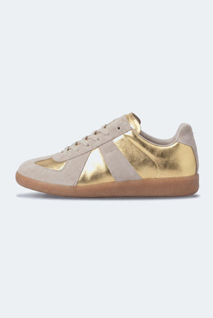 Gold Metallic Trainers - Hustle N Holla