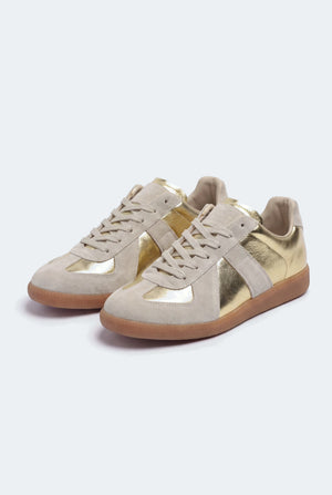 Gold Metallic Trainers - Hustle N Holla