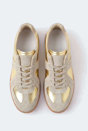 Gold Metallic Trainers - Hustle N Holla