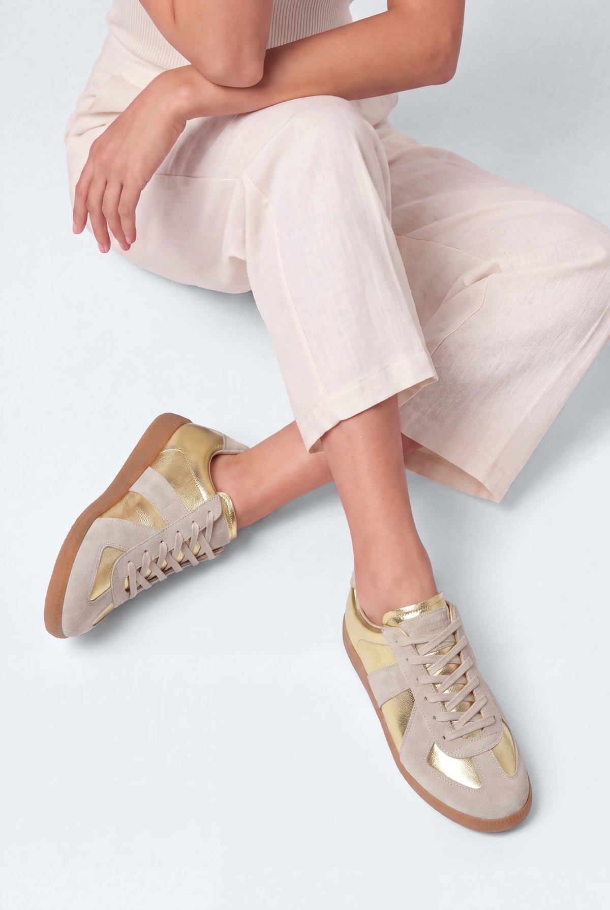 Gold Metallic Trainers - Hustle N Holla