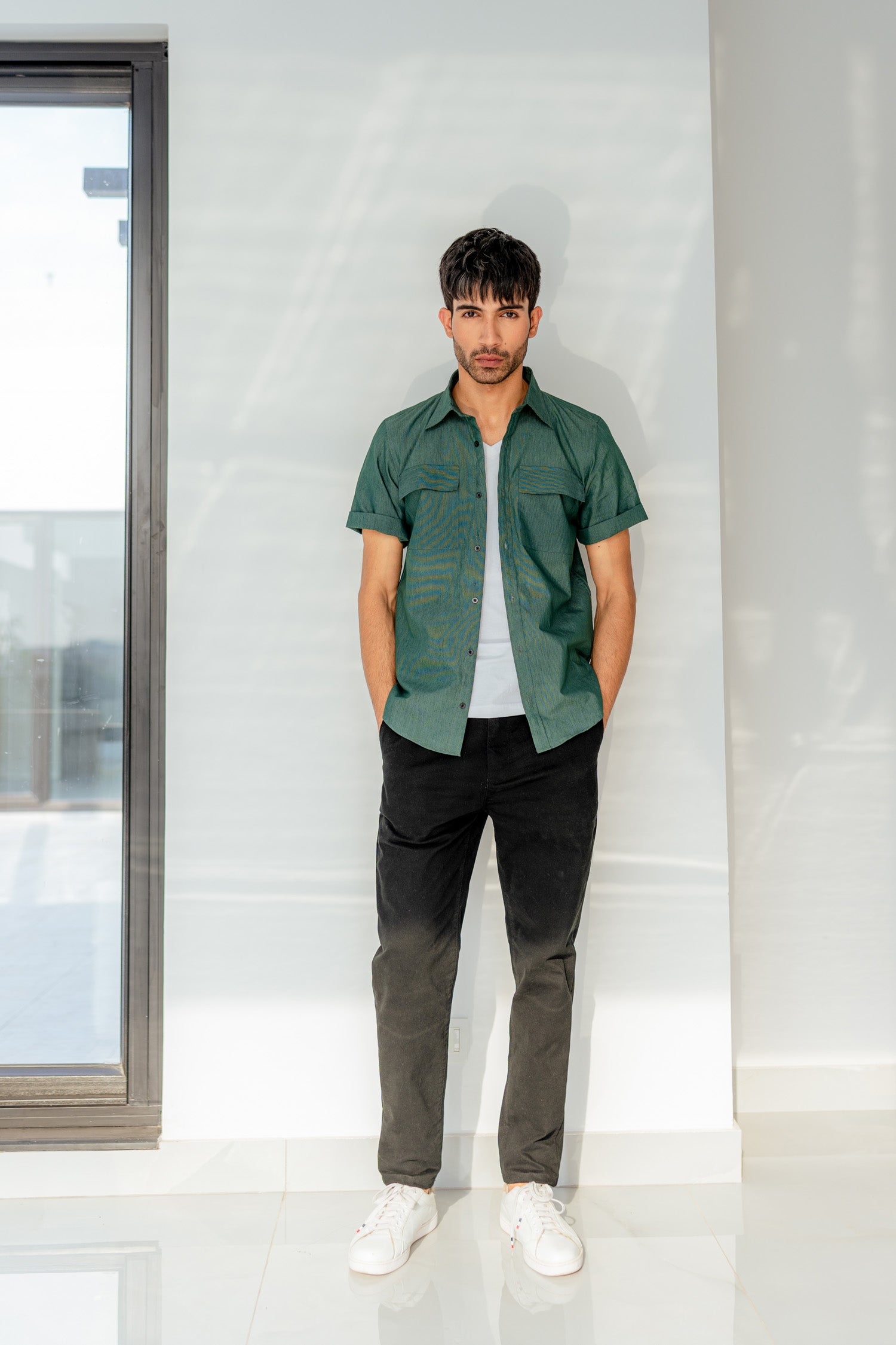 Green Button down Shirt - Hustle N Holla