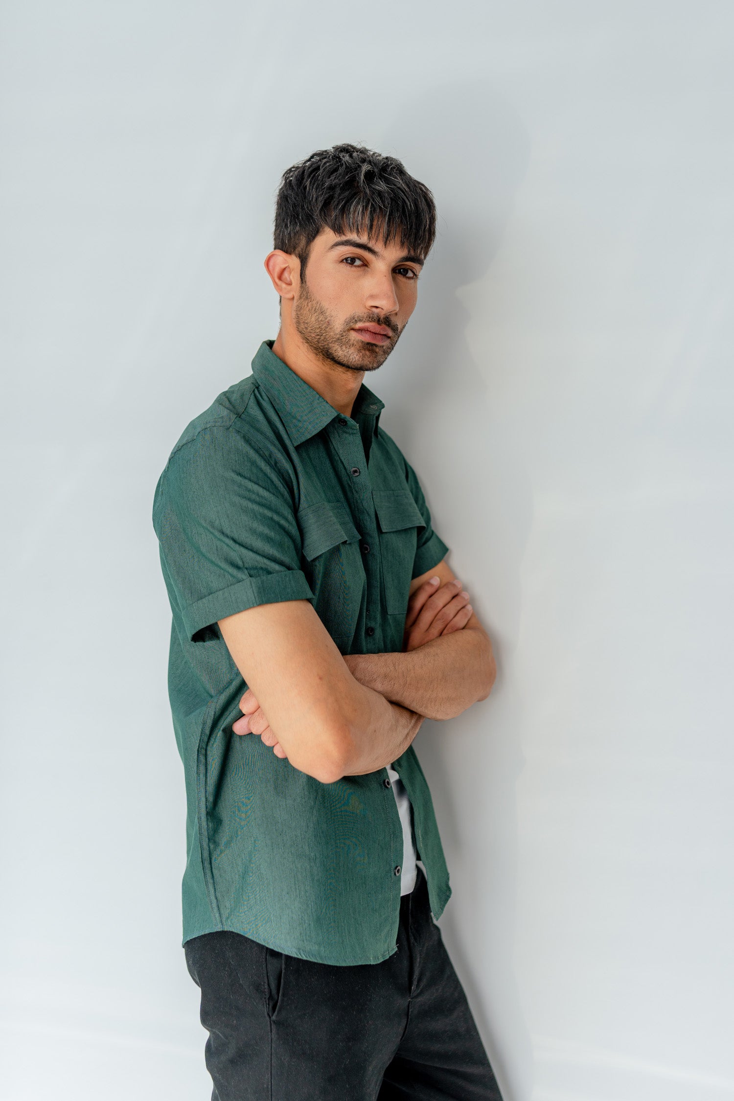 Green Button down Shirt - Hustle N Holla