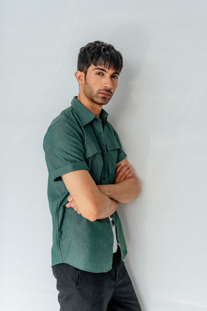 Green Button down Shirt - Hustle N Holla