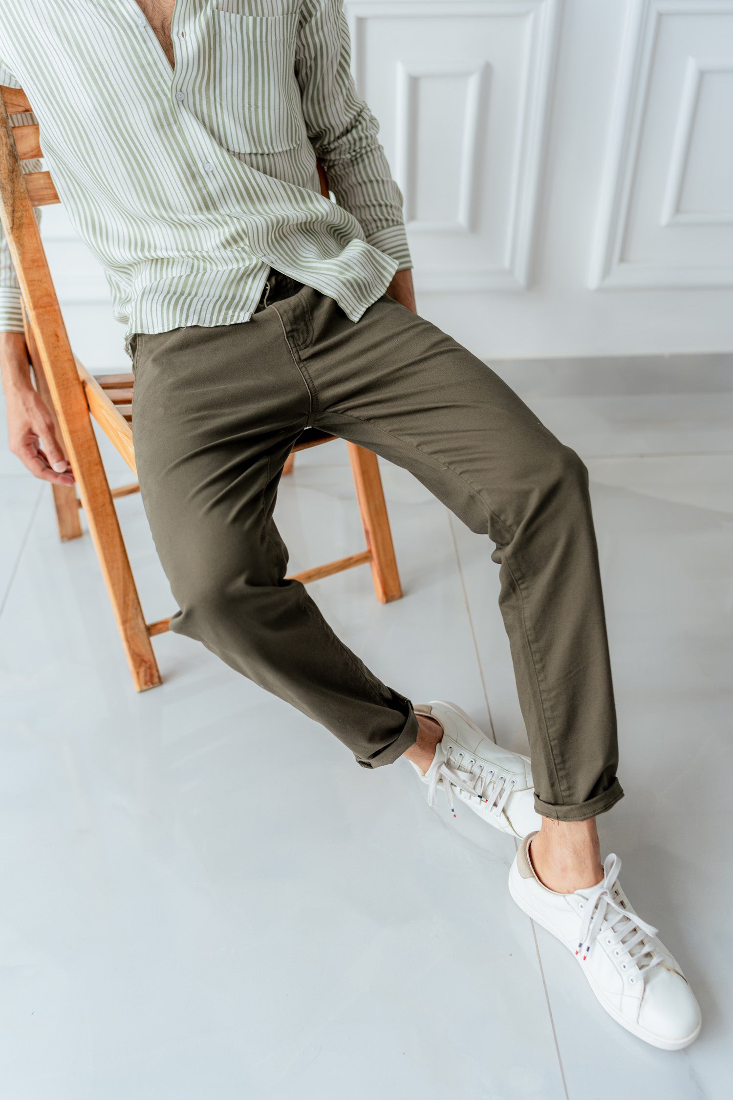 Green Chino Trousers - Hustle N Holla