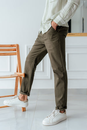 Green Chino Trousers - Hustle N Holla