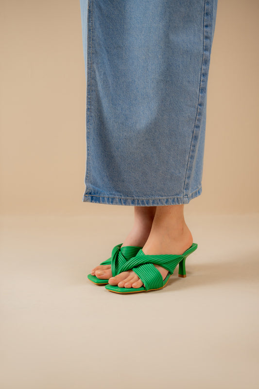 Green Twist Heels
