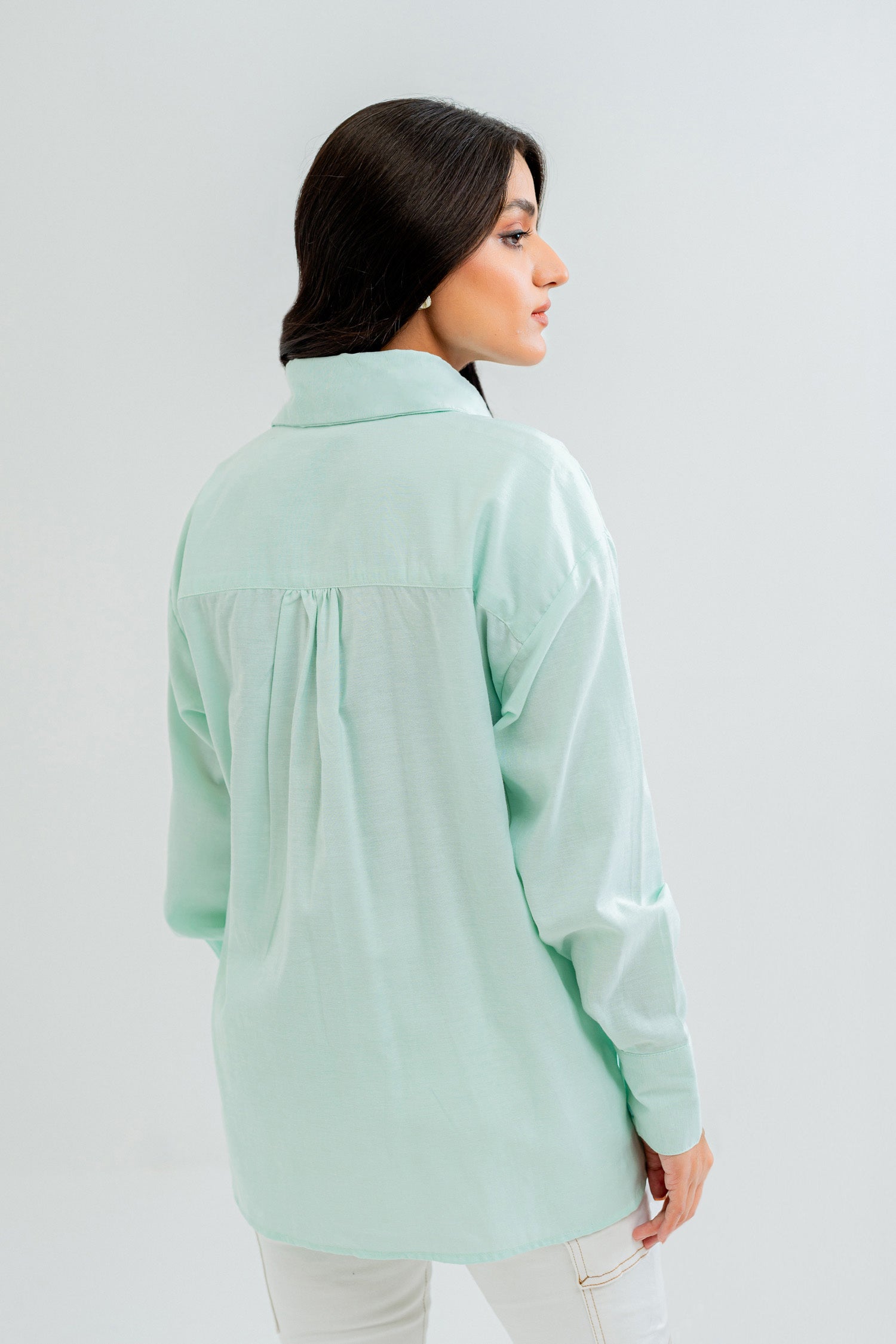 Green oversized shirt