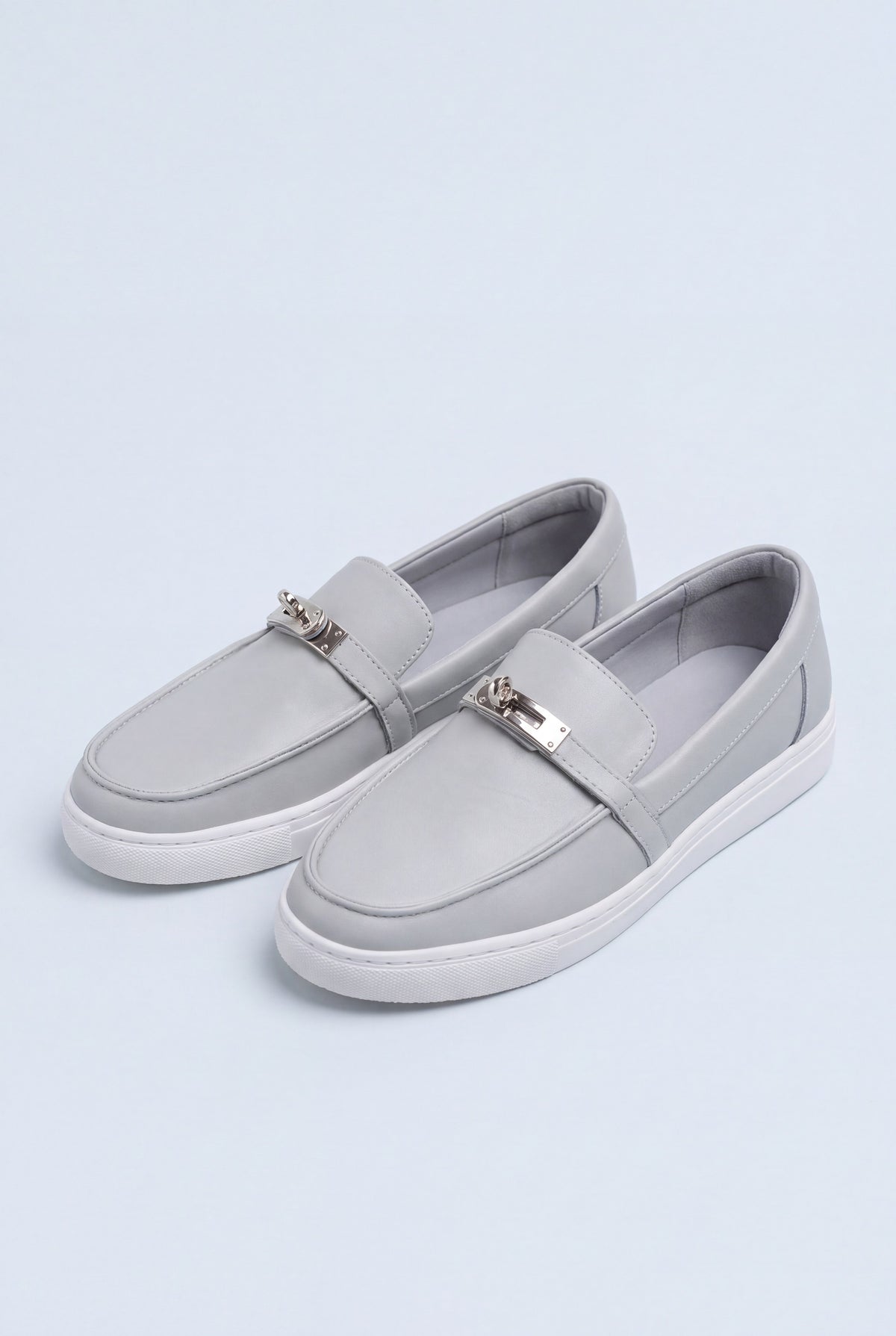 Grey Buckled Loafers - Hustle N Holla