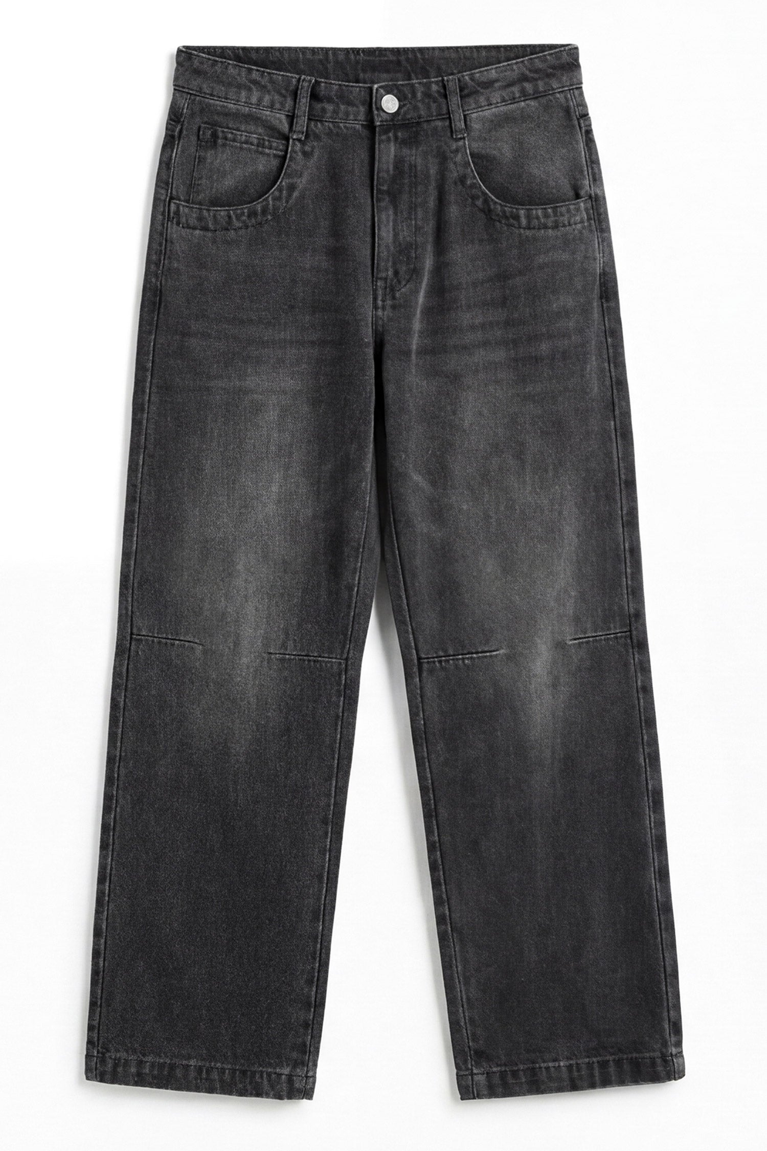 Grey Mid Washed Baggy Fit Denim Jeans - Hustle N Holla