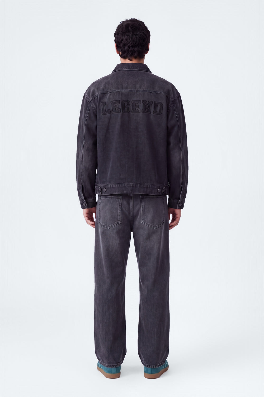 Grey Mid Washed Relaxed Fit Denim Jacket - Hustle N Holla