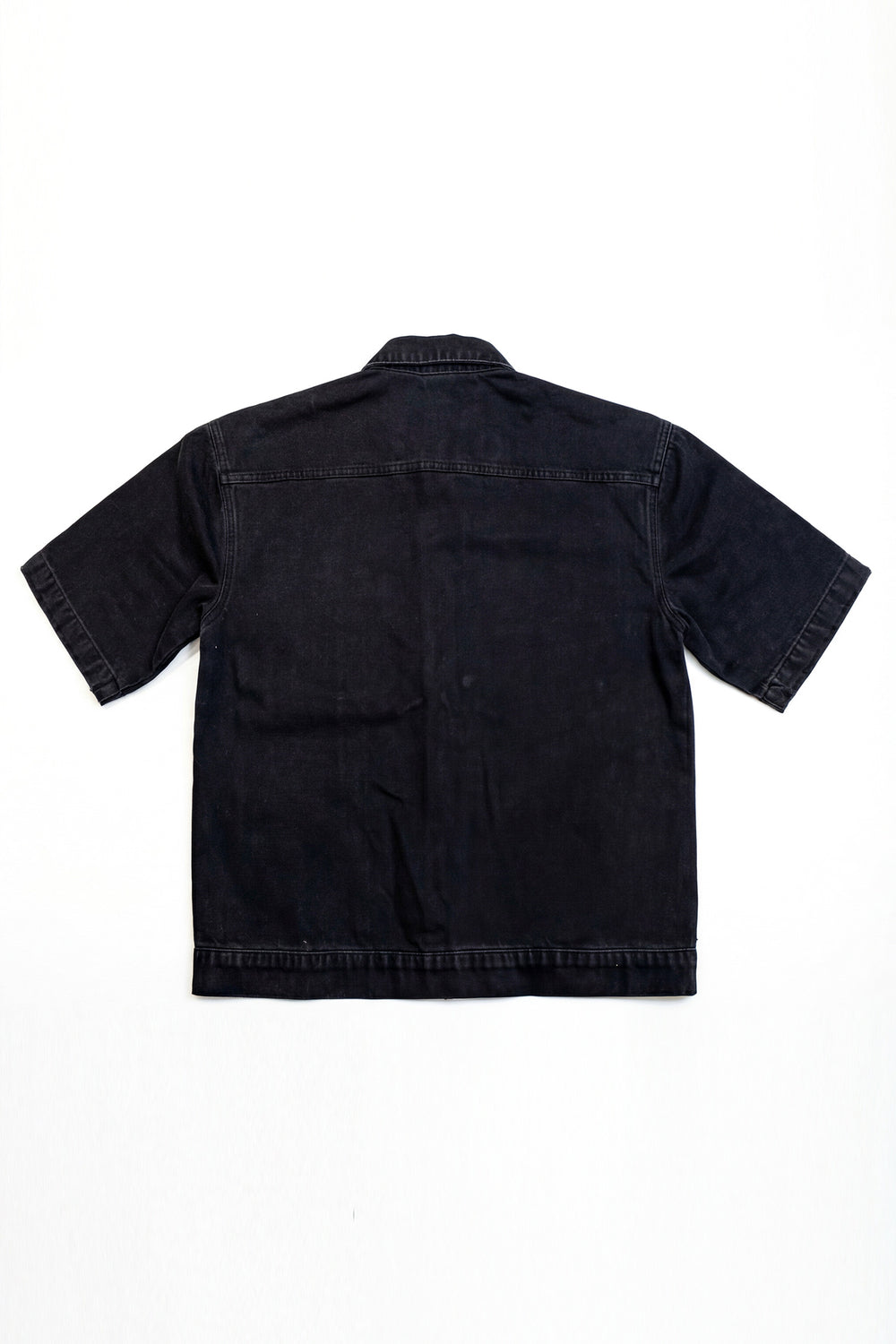 Black Relaxed Fit Utility Denim Shirt - Hustle N Holla