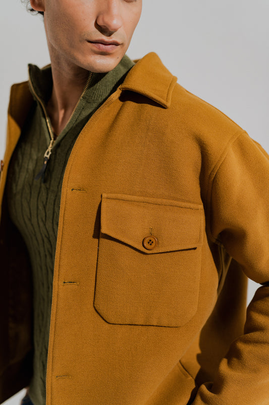 Camel Brown Oversized Wool Shacket - Hustle N Holla