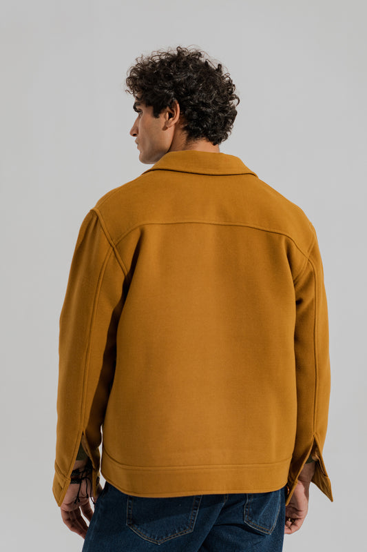 Camel Brown Oversized Wool Shacket - Hustle N Holla