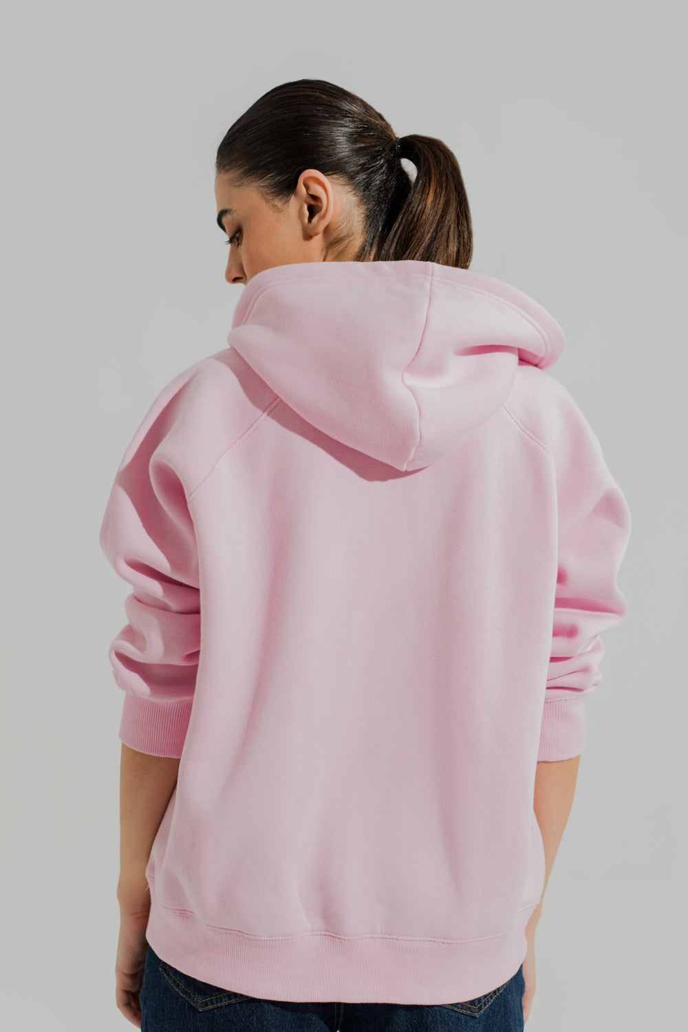 Pink Relaxed Fit Embroidered Zipper Hoodie - Hustle N Holla