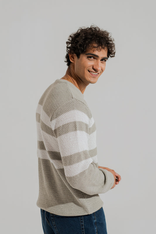 Grey & White Relaxed fit Sweaters - Hustle N Holla