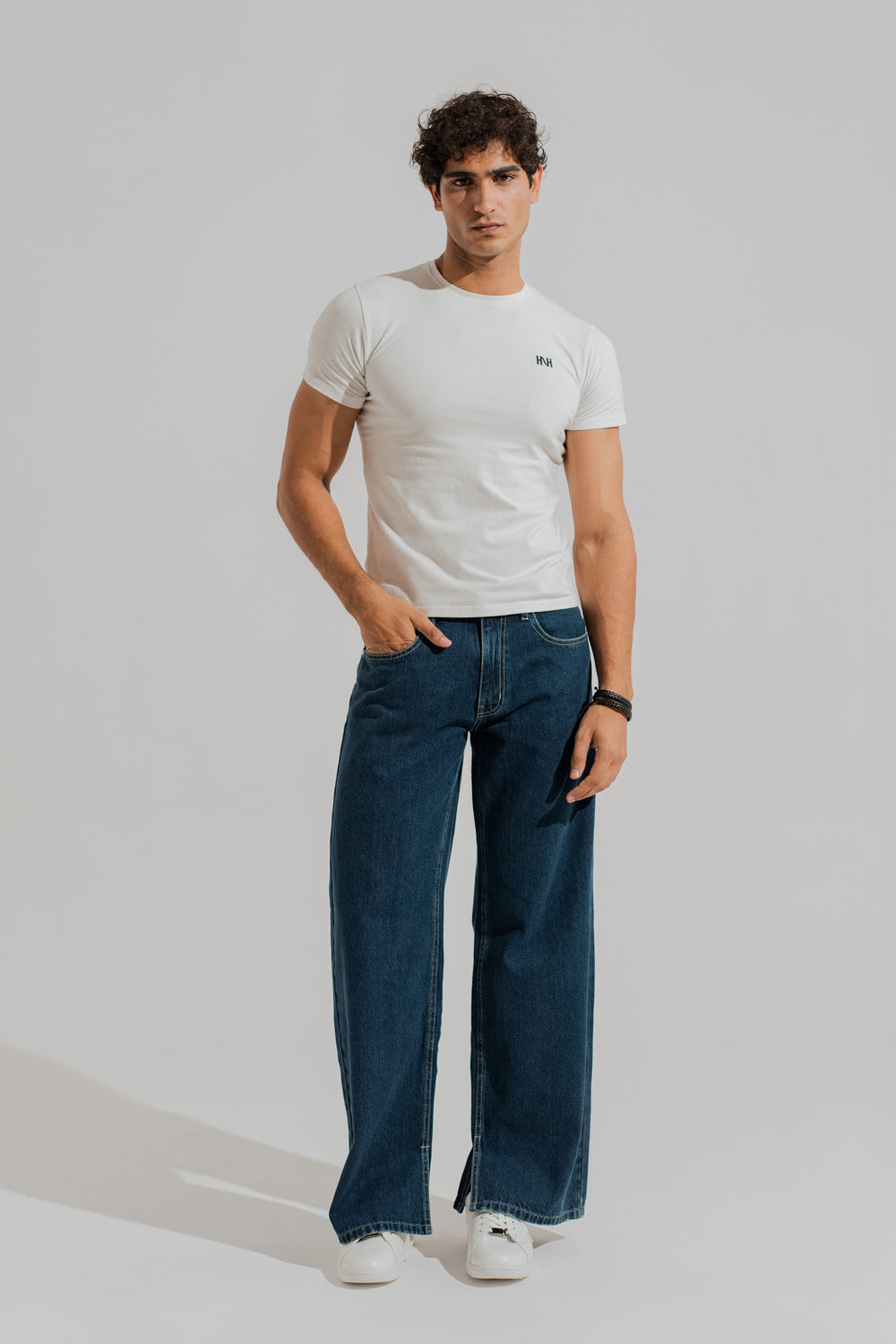 Blue Mid Washed Baggy Fit Jeans - Hustle N Holla